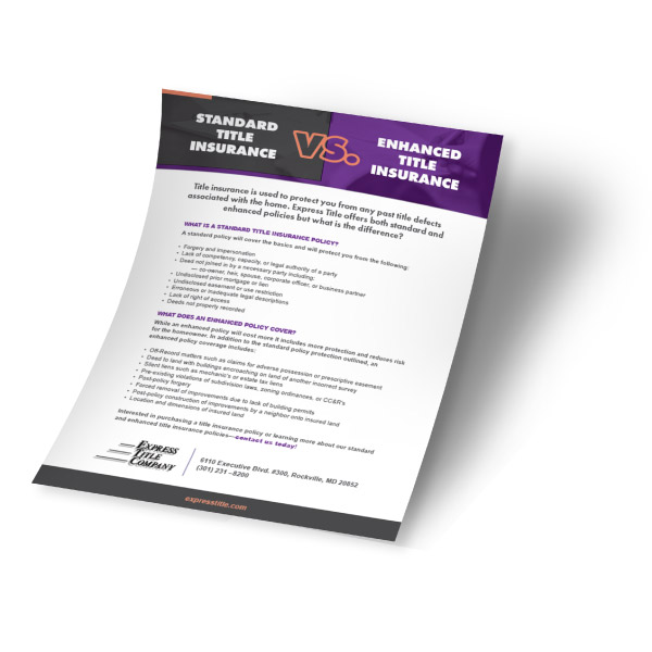 Standard vs Enhanced Title Insurance Policies